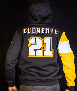 Roberto Clemente 50th Anniversary Hoodie | (Yellow Sleeve)