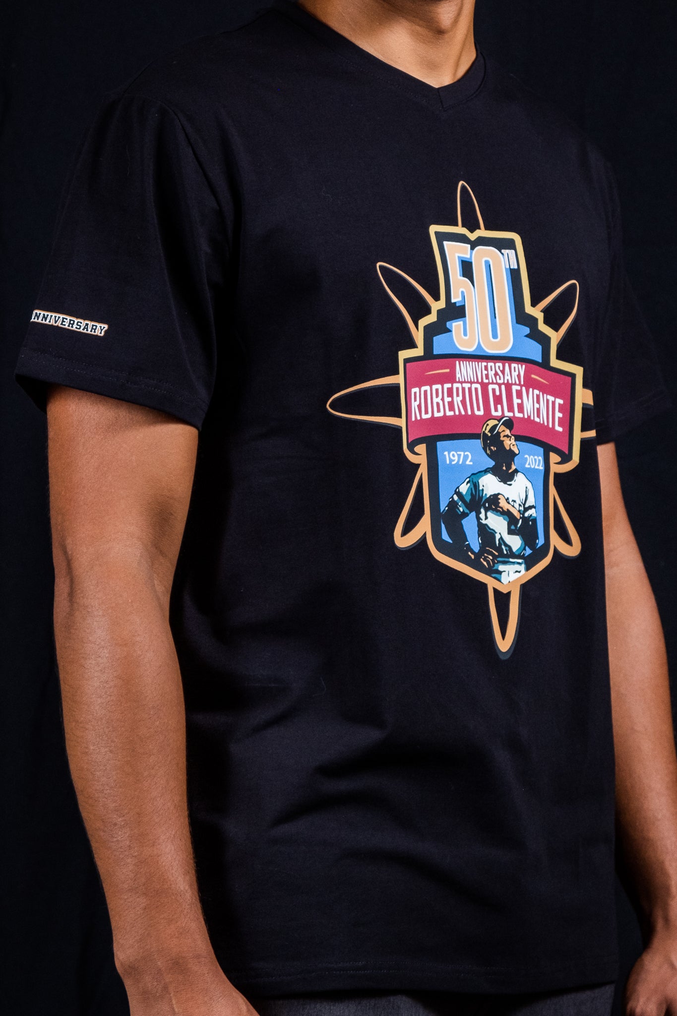 Roberto Clemente #21 T Shirt Black